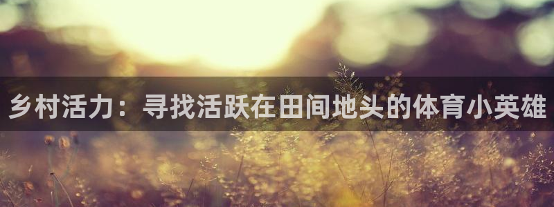 678体育官网下载：乡村活力：寻找活跃在田间地头的体育小英雄